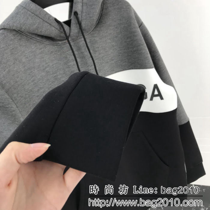 BALENCIAGA巴黎世家  18ss秋冬新款 撞色拼接 太空棉連帽衛衣 ydi1002